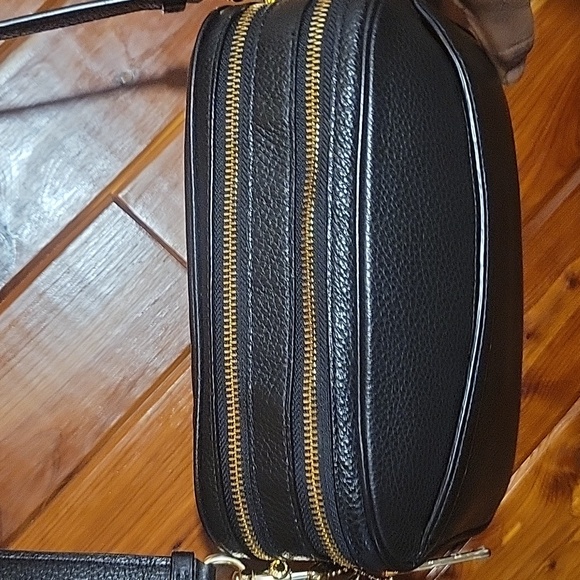 COACH JES Black Pebbled Leather Minimalist Crossbody - Picture 5 of 14